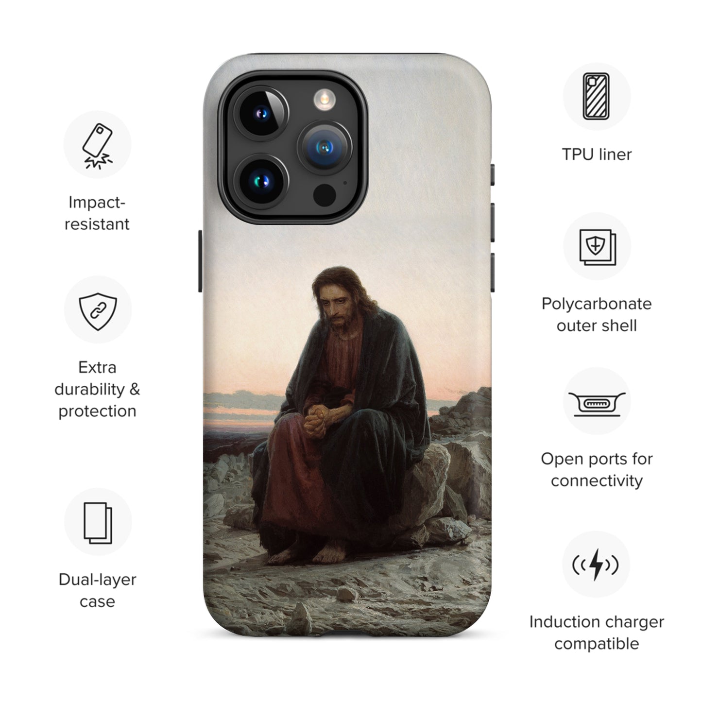 Christ in the Wilderness Phone Case