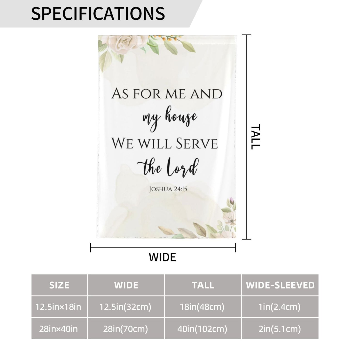 As For Me And My House We Will Serve The Lord Garden Flag