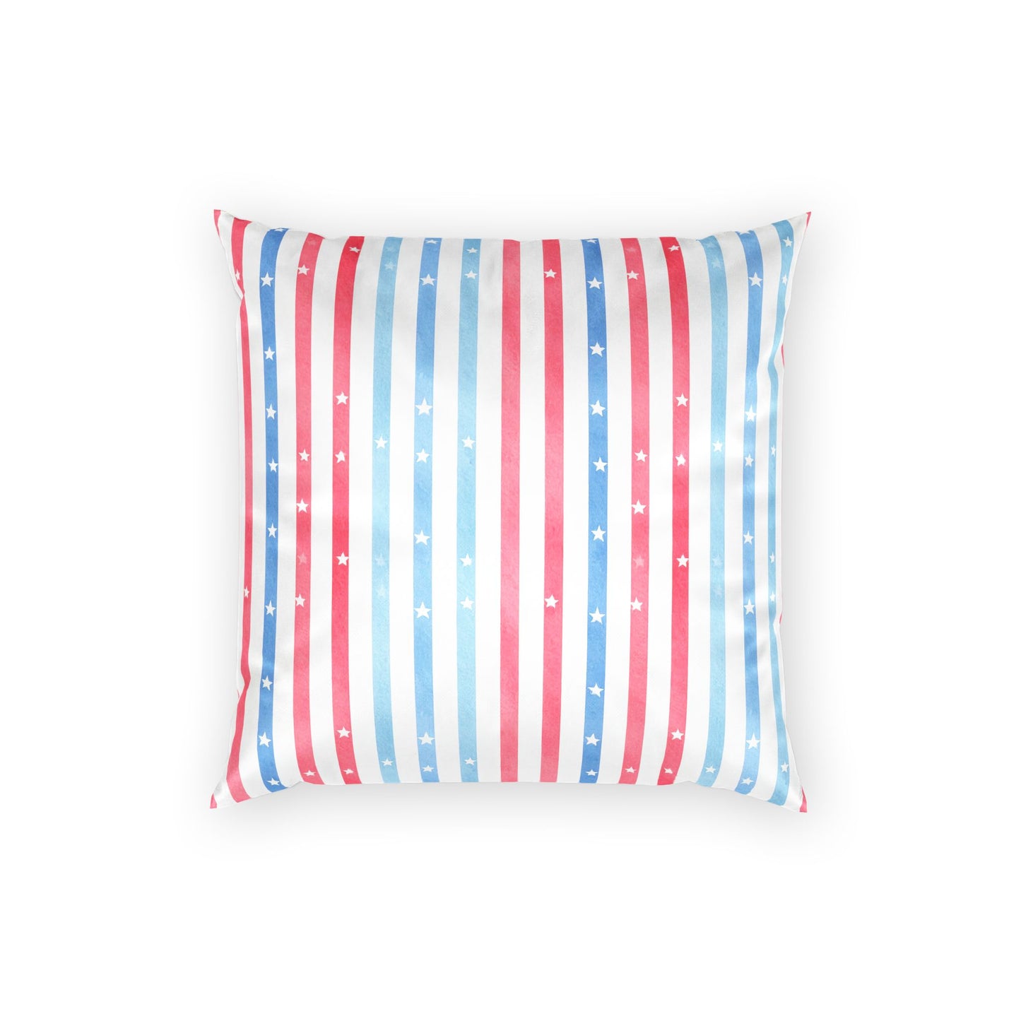 Watercolor Red Blue Stars Pillow Case
