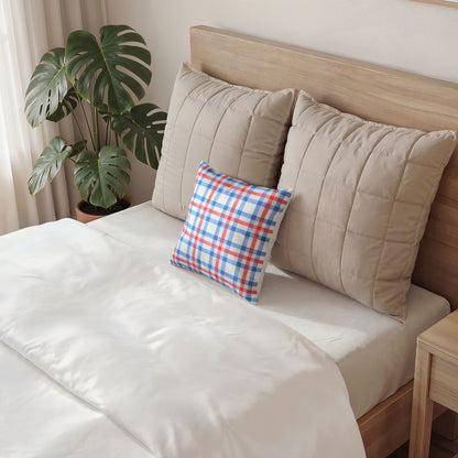 Watercolor Red Blue Stars Pillow Case